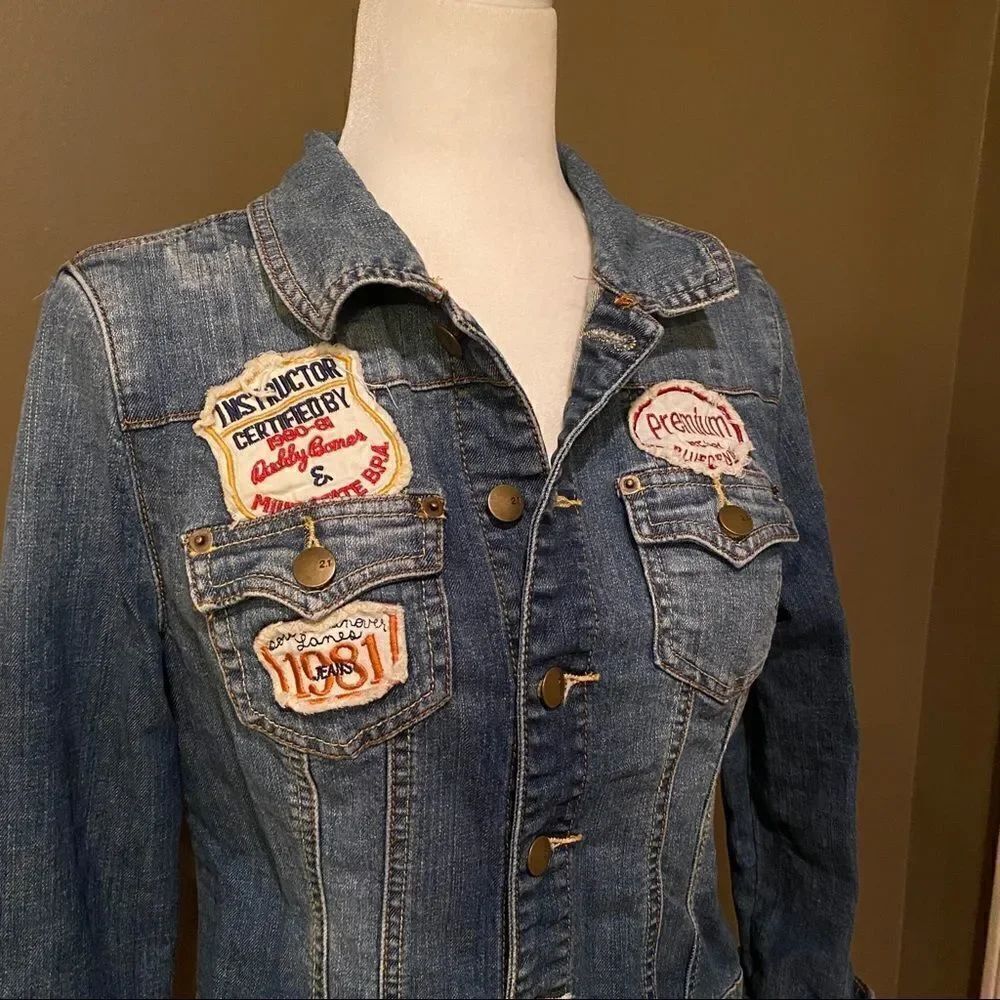 2.1 Blue Jean Jacket Girls Size Large - Picture 4 of 15